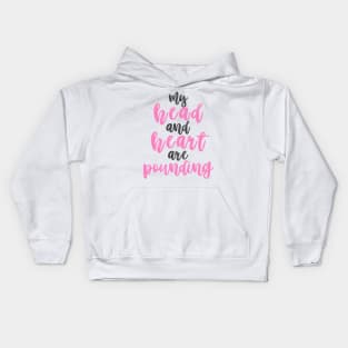 Head & Heart are pounding Kids Hoodie